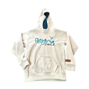 Patagonia Chile Synchilla Fleece Hoodie Sweater Womens Pullover Cream Xs/Small